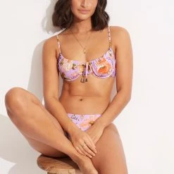 Seafolly Ladies Paradise Garden Underwire Bra - Lilac -Seafolly shop 31387 960 Lilac 3