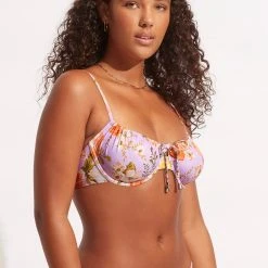 Seafolly Ladies Paradise Garden Underwire Bra - Lilac -Seafolly shop 31387 960 Lilac 4