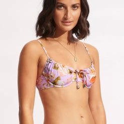 Seafolly Ladies Paradise Garden Underwire Bra - Lilac -Seafolly shop 31387 960 Lilac 5