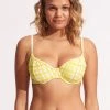 Seafolly Ladies Amalfi Check DD Underwire Bra - Lime Light -Seafolly shop 31398DD951 Limelight 1