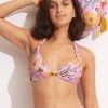Seafolly Ladies Paradise Garden Tab Front Halter Bra - Lilac -Seafolly shop 31400 960 Lilac 1