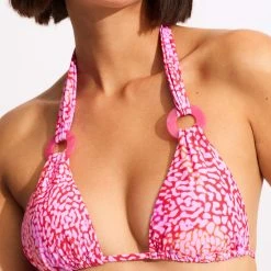 Seafolly Ladies Sea Skin Slide Triangle Bikini Top - Fuchsia Rose -Seafolly shop 31401 064 FuchsiaRos 7