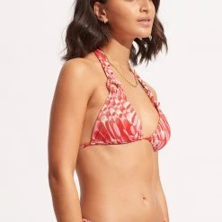 Seafolly Ladies Poolside Slide Tri - Pink Chintz -Seafolly shop 31401 954 PinkChintz 4