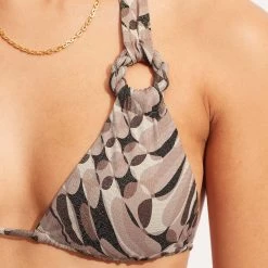 Seafolly Ladies Poolside Slide Tri - Sepia -Seafolly shop 31401 954 Sepia 5