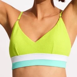 Seafolly Ladies Slice Of Splice Bralette - Lime Burst -Seafolly shop 31406 990 LimeBurst 7