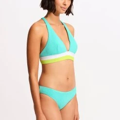 Seafolly Ladies Slice Of Splice Triangle Bikini Top - Lime Burst -Seafolly shop 31407 990 Lime 20Burst 5