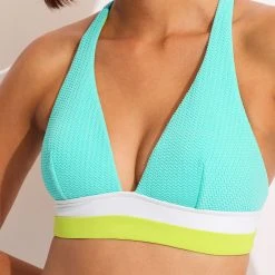 Seafolly Ladies Slice Of Splice Triangle Bikini Top - Lime Burst -Seafolly shop 31407 990 Lime 20Burst 7