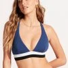 Seafolly Ladies Slice Of Splice Triangle Bikini Top - Ultramarine -Seafolly shop 31407 990 Ultramarin 4