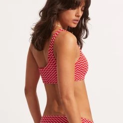 Seafolly Ladies Sienna One Shoulder Top - Chilli Red -Seafolly shop 31408 976 Chilli 20Red 4