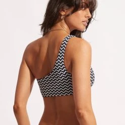 Seafolly Ladies Sienna One Shoulder Top - True Navy -Seafolly shop 31408 976 True 20Navy 4