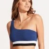 Seafolly Ladies Slice Of Splice One Shoulder Top - Ultramarine -Seafolly shop 31408 990 Ultramarin 4