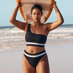 Seafolly Ladies Slice Of Splice One Shoulder Top - White