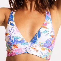 Seafolly Ladies Under The Sea Triangle Bikini Top - White -Seafolly shop 31414 061 White 7