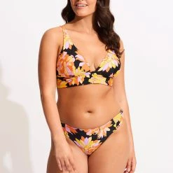 Seafolly Ladies Palm Springs Longline Tri - Black