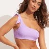 Seafolly Ladies Capri One Shoulder Top - Wild Rose