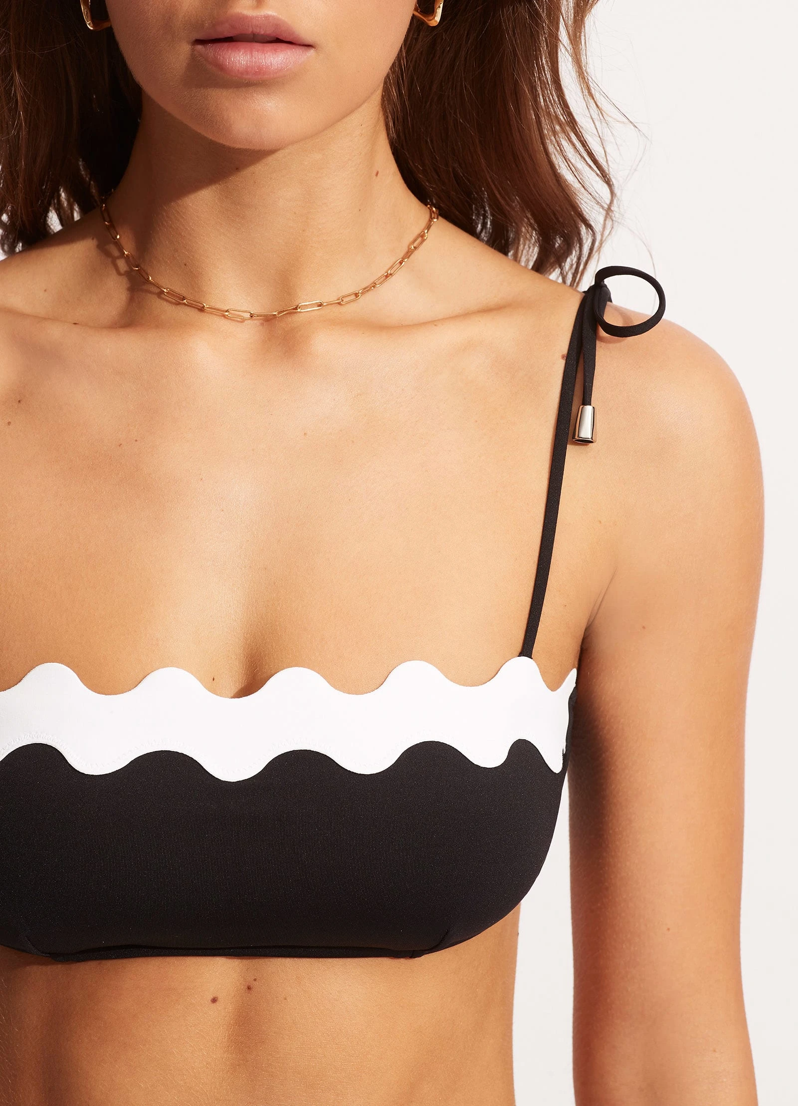 Seafolly Ladies Gia Ric Rac Bustier Bandeau- Black 9 Seafolly Ladies Gia Ric Rac Bustier Bandeau- Black - Image 7