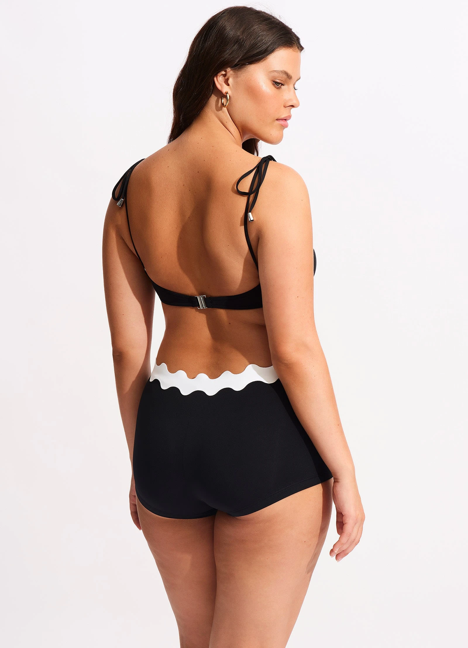 Seafolly Ladies Gia Ric Rac Bustier Bandeau- Black 10 Seafolly Ladies Gia Ric Rac Bustier Bandeau- Black - Image 8