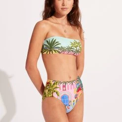 Seafolly Ladies On Vacation Clip Back Bandeau - Azure -Seafolly shop 31448 022 Azure 5