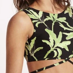 Seafolly Ladies Palm Paradise Crop Top - Black -Seafolly shop 31451 028 Black 7