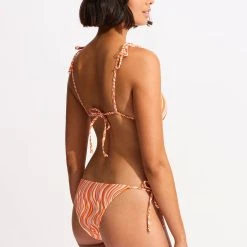 Seafolly Ladies Mod Squad Reversible Slide Tri - Mandarin -Seafolly shop 31457 050 Mandarin 6