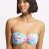 Seafolly Ladies Under The Sea Twist Bandeau Bikini Top - Blue Mist
