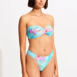 Seafolly Ladies Under The Sea Twist Bandeau Bikini Top - Blue Mist -Seafolly shop 33261 061 Blue 20Mist 5