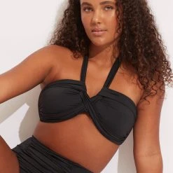 Seafolly Ladies Seafolly Collective Halter Bandeau - Black 15 Seafolly Ladies Seafolly Collective Halter Bandeau - Black -Seafolly shop 33816 942 Black 7