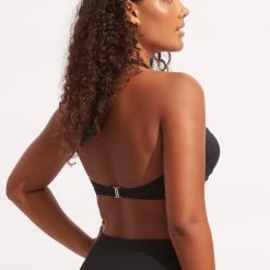 Seafolly Ladies Seafolly Collective Halter Bandeau - Black 17 Seafolly Ladies Seafolly Collective Halter Bandeau - Black -Seafolly shop 33816 942 Black 9