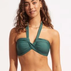 Seafolly Ladies Seafolly Collective Halter Bandeau - Evergreen 8 Seafolly Ladies Seafolly Collective Halter Bandeau - Evergreen -Seafolly shop 33816 942 Evergreen 2