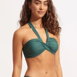 Seafolly Ladies Seafolly Collective Halter Bandeau - Evergreen 9 Seafolly Ladies Seafolly Collective Halter Bandeau - Evergreen -Seafolly shop 33816 942 Evergreen 3