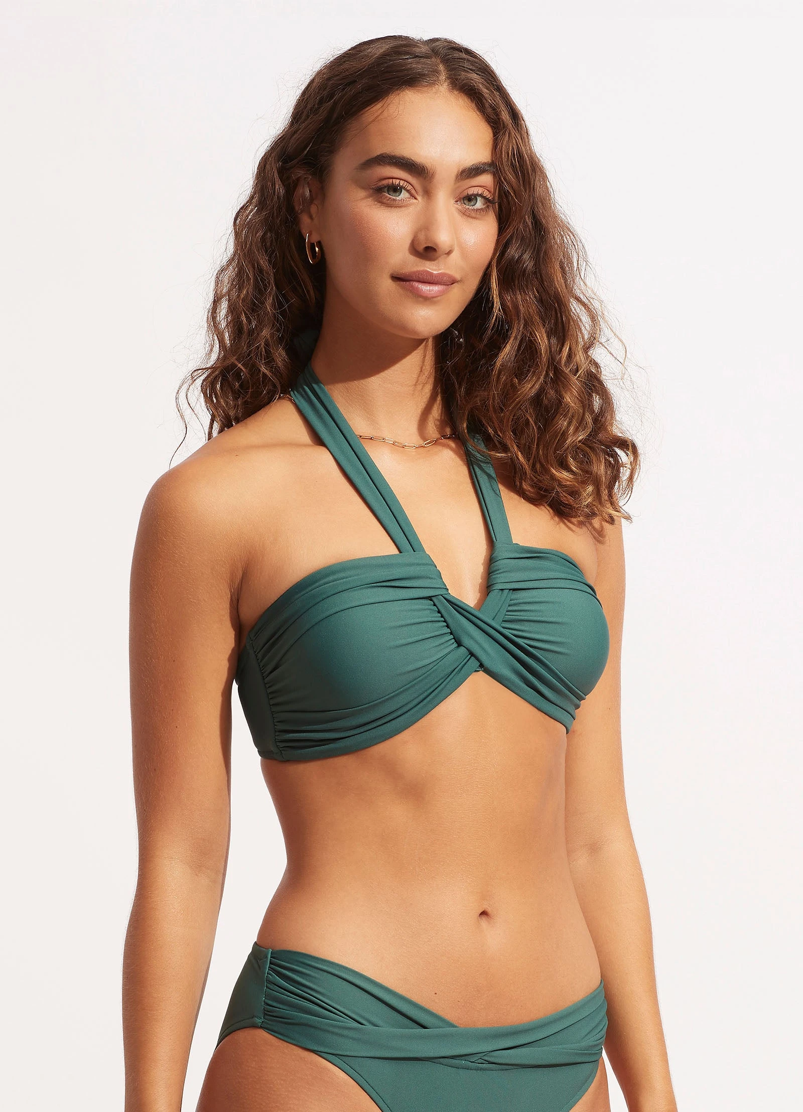 Seafolly Ladies Seafolly Collective Halter Bandeau - Evergreen 5 Seafolly Ladies Seafolly Collective Halter Bandeau - Evergreen - Image 3