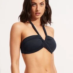 Seafolly Ladies Seafolly Collective Halter Bandeau - True Navy -Seafolly shop 33816 942 True 20Navy 3
