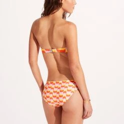 Seafolly Ladies Modern Take Hipster Bikini Bottom - Mandarin -Seafolly shop 40054 021 Mandarin 6