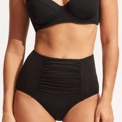 Seafolly Ladies Seafolly Collective High Waisted Pant - Black -Seafolly shop 40304 942 Black 4