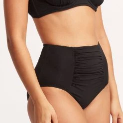 Seafolly Ladies Seafolly Collective High Waisted Pant - Black -Seafolly shop 40304 942 Black 5