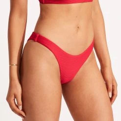 Seafolly Ladies Essentials High Cut Pant - Chilli -Seafolly shop 40305 640 Chilli 4