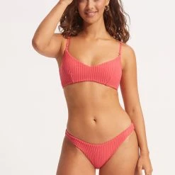 Seafolly Ladies Havana High Cut Pant - Sun Kissed Coral