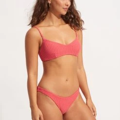 Seafolly Ladies Havana High Cut Pant - Sun Kissed Coral 9 Seafolly Ladies Havana High Cut Pant - Sun Kissed Coral -Seafolly shop 40305 815 SunKisdCrl 5