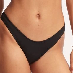 Seafolly Ladies High Cut Pant - Black -Seafolly shop 40305 942 Black 3