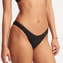 Seafolly Ladies High Cut Pant - Black -Seafolly shop 40305 942 Black 5