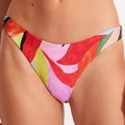 Seafolly Ladies Tropfest Reversible High Cut Pant - Aquamarine 15 Seafolly Ladies Tropfest Reversible High Cut Pant - Aquamarine -Seafolly shop 40305 978 Aquamarine 3