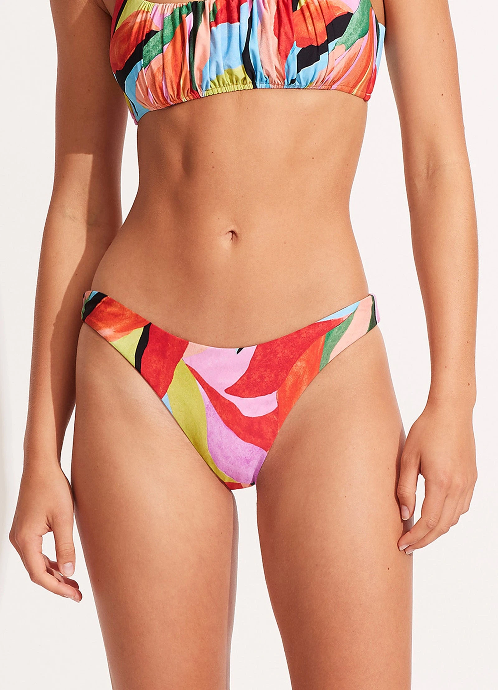 Seafolly Ladies Tropfest Reversible High Cut Pant - Aquamarine 7 Seafolly Ladies Tropfest Reversible High Cut Pant - Aquamarine - Image 5