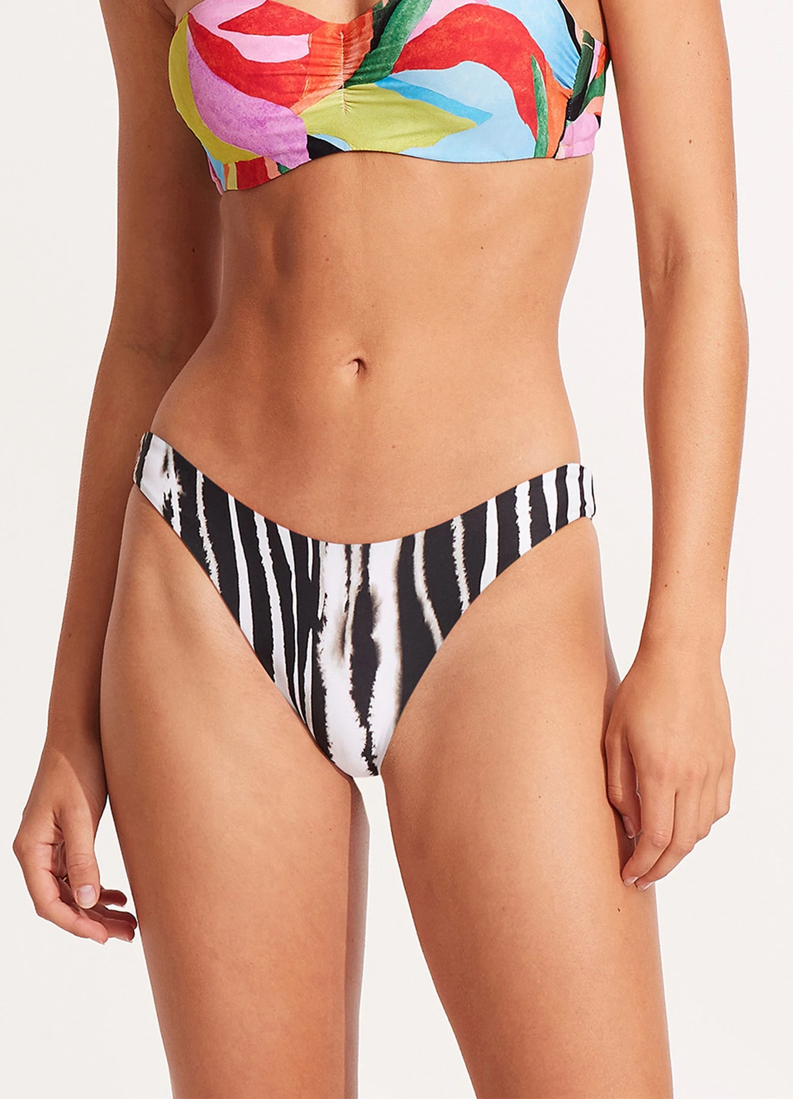 Seafolly Ladies Tropfest Reversible High Cut Pant - Aquamarine 8 Seafolly Ladies Tropfest Reversible High Cut Pant - Aquamarine - Image 6