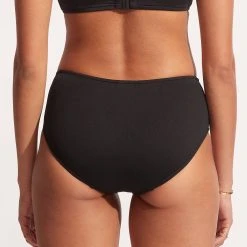 Seafolly Ladies Seafolly Collective Gathered Front Retro Pant - Black 13 Seafolly Ladies Seafolly Collective Gathered Front Retro Pant - Black -Seafolly shop 40343 942 Black 5