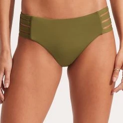 Seafolly Ladies Seafolly Collective Multi Strap Hipster Pant 9 Seafolly Ladies Seafolly Collective Multi Strap Hipster Pant -Seafolly shop 40355 942 Avocado 2