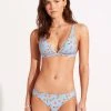 Seafolly Ladies Summer Crush Reversible Hipster - Powder Blue -Seafolly shop 40426 035 PowderBlue 4