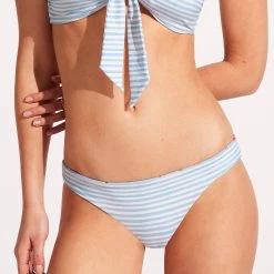 Seafolly Ladies Summer Crush Reversible Hipster - Powder Blue -Seafolly shop 40426 035 PowderBlue 7