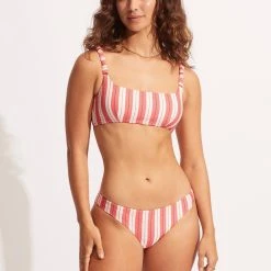 Seafolly Ladies Cabana Hipster Pant - Sunkissed Coral