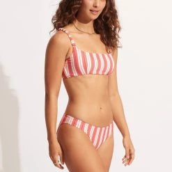 Seafolly Ladies Cabana Hipster Pant - Sunkissed Coral -Seafolly shop 40473 001 SunKisdCrl 5
