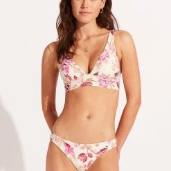 Seafolly Ladies Silk Road Hipster Bikini Bottom - Parfait Pink